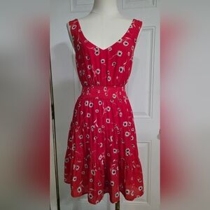 City Studio Red Floral Dress